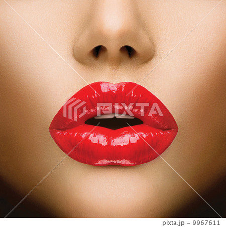 Sexy Lips. Beautiful Make-up Closeup. Kiss Sexy Lips. Beautiful Make-up Closeup. Kiss 9967611