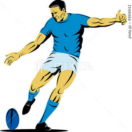 rugby player kicking the ball 9969042