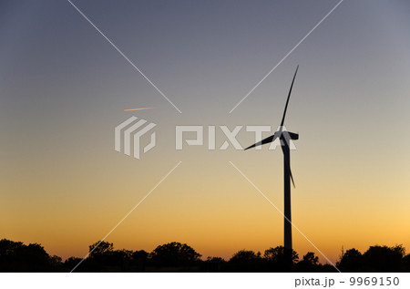 Windmill silhouette 9969150