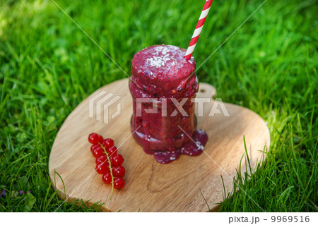 Fresh smoothie drink with different berries as healthy breakfast Fresh smoothie drink with different berries as healthy breakfast 9969516