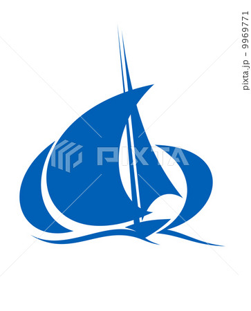 Yacht sailing the ocean waves 9969771