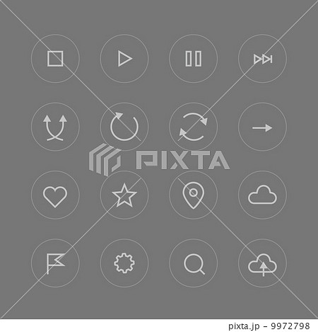 Interface pictograms vector collectionのイラスト素材 [9972798] - PIXTA
