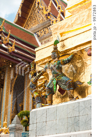 Statue of Guard at Wat Phra Kaeo Temple. Bangkok, Thailand 9972863