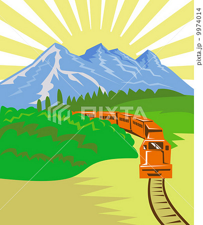 diesel train locomotive retro 9974014