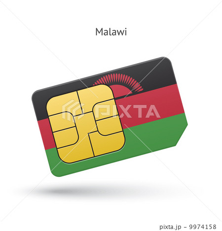 Malawi mobile phone sim card with flag. Malawi mobile phone sim card with flag. 9974158