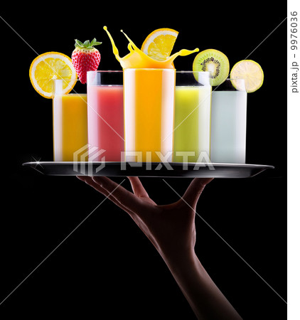 tasty summer fruit drinks in glass with splash tasty summer fruit drinks in glass with splash 9976036