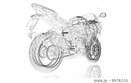 Bike Motorcycle 3d Modelのイラスト素材