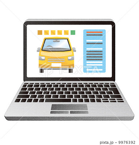 ノートパソコンと車 ノートパソコンと車 9976392