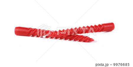 Two red spiral candle. Two red spiral candle. 9976685