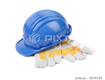 Hard hat gloves and glasses. Hard hat gloves and glasses. 9976784