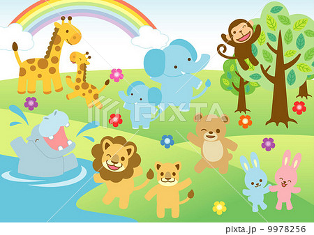 子供向け動物イラストのイラスト素材 9978256 Pixta