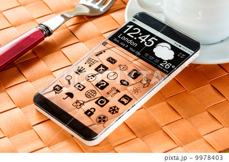 照片: smartphone with a transparent display.