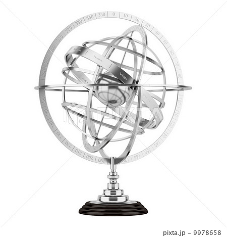 spherical astrolabe isolated on white background 9978658