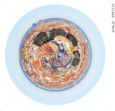 spherical panorama residential area in Barcelona spherical panorama residential area in Barcelona 9981314