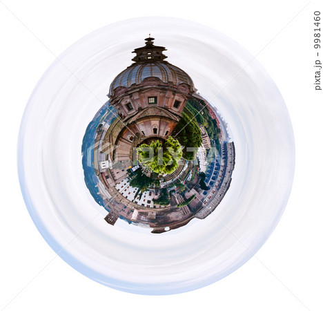 ancient temple and Coliseum, Rome 9981460