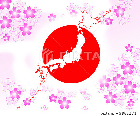 桜と日の丸と日本 9982271