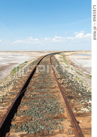 Railroad track in the desert 9983875