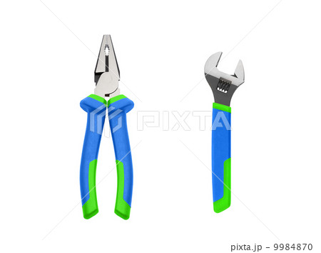 pliers with rubber isolated on white pliers with rubber isolated on white 9984870