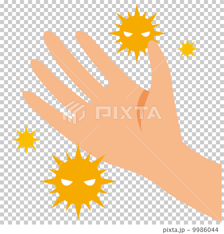 手に花粉 9986044