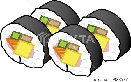 海苔巻き 寿司のイラスト素材 9988577 Pixta
