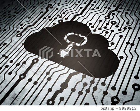 Technology concept: circuit board with Cloud Key Technology concept: circuit board with Cloud Key 9989815