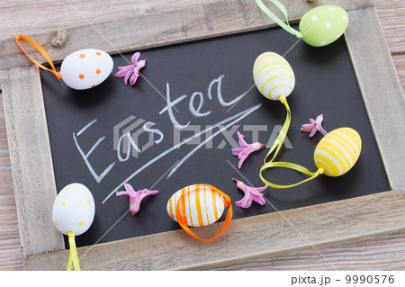 Easter letters with eggs  9990576
