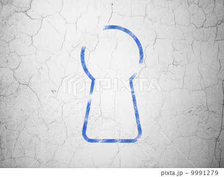 Data concept: Keyhole on wall background Data concept: Keyhole on wall background 9991279