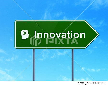 Business concept: Innovation and Head With Light Bulb 9991835