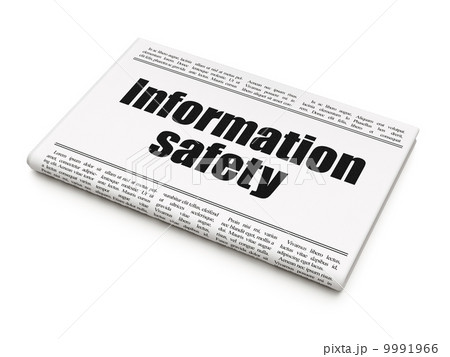 Security concept: newspaper headline Information Safety 9991966