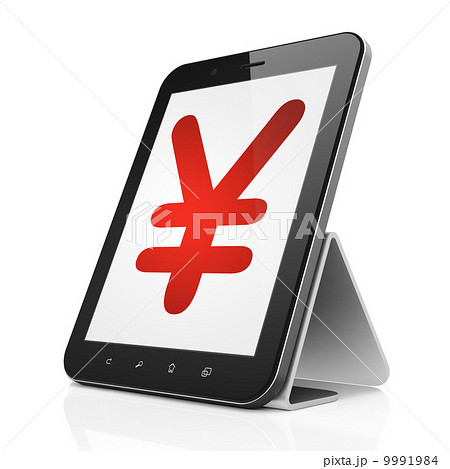 Currency concept: Yen on tablet pc computer 9991984