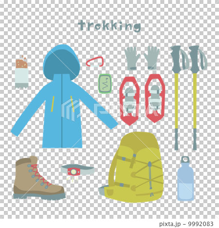 Trekking vector illustration set 9992083