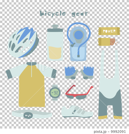 Cycling gear vector illustration set 9992091
