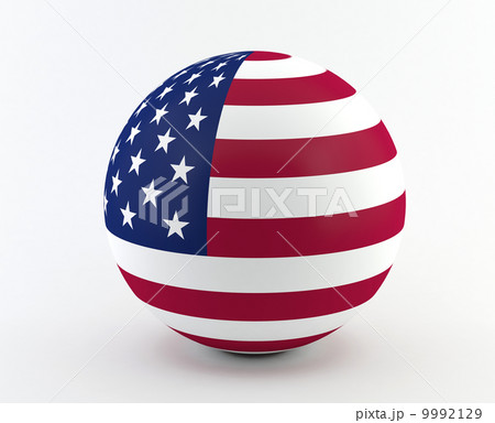 American (USA) flag on 3D sphere 9992129