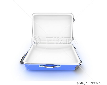 Opened suitcase on white background 9992498