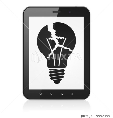 Finance concept: Light Bulb on tablet pc computer 9992499