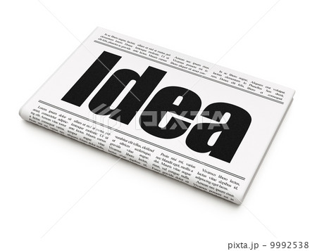 Advertising concept: newspaper headline Idea 9992538