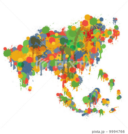 Painterly Asia Map Painterly Asia Map 9994766