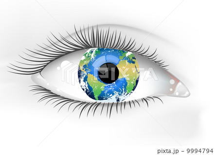 Planet Earth Eye Desaturated 9994794