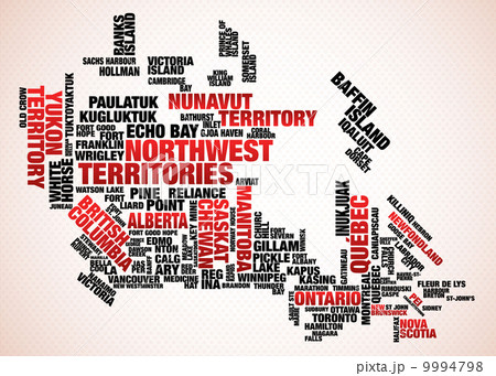 Typography map of Canada Typography map of Canada 9994798
