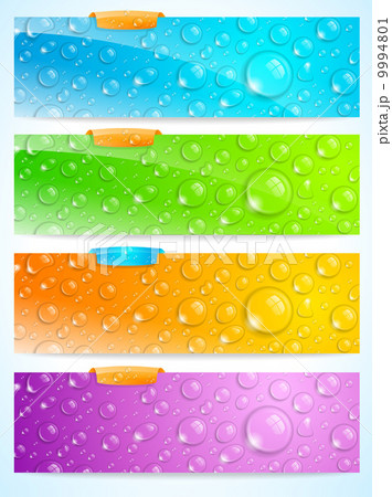 Stylish water drop banners Stylish water drop banners 9994801