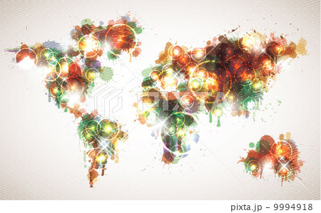 Painterly World Map 9994918