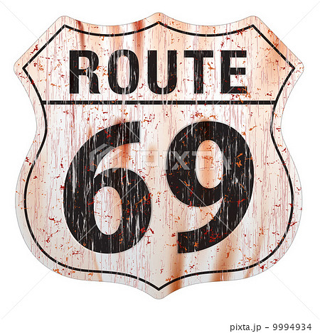 Route Sixty Nine Grunge Sign. 9994934