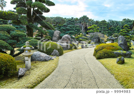 道の島庭園 日本庭園の写真素材