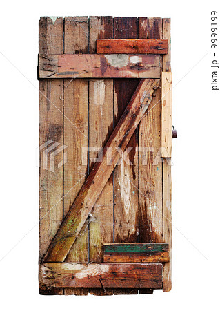 Old decayed wooden door. Isolated Old decayed wooden door. Isolated 9999199