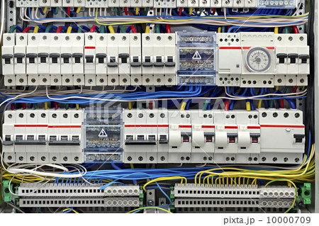 electrical panel with fuses closeup 10000709
