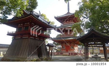 斑鳩寺　鐘楼　三重塔 10001954