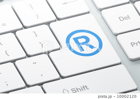 Law concept: Registered on computer keyboard background Law concept: Registered on computer keyboard background 10002120