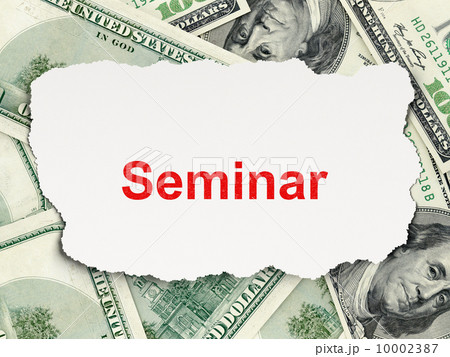 Education concept: Seminar on Money background 10002387