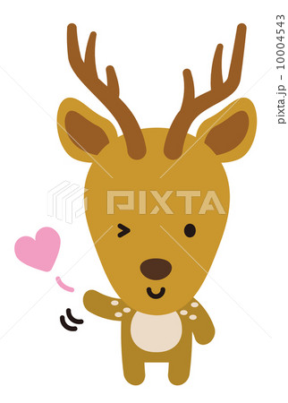 シカ【二頭身の動物・シリーズ】のイラスト素材 [10004543] - PIXTA