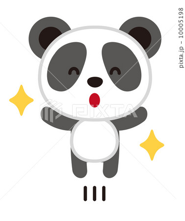 パンダ 二頭身の動物 シリーズ のイラスト素材